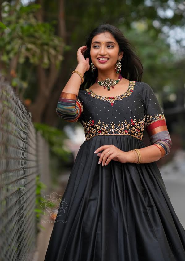 Ikat Black Cotton Mini Dress