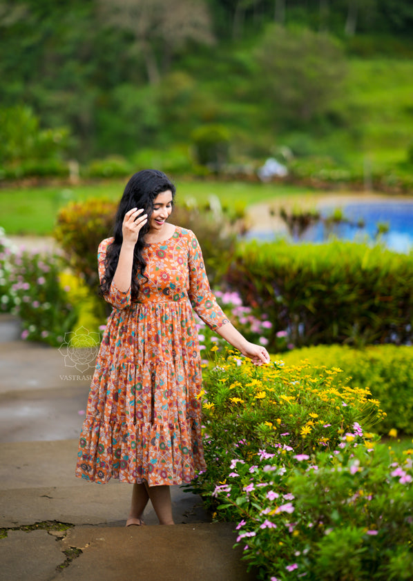 Mustard Glory Kalamkari