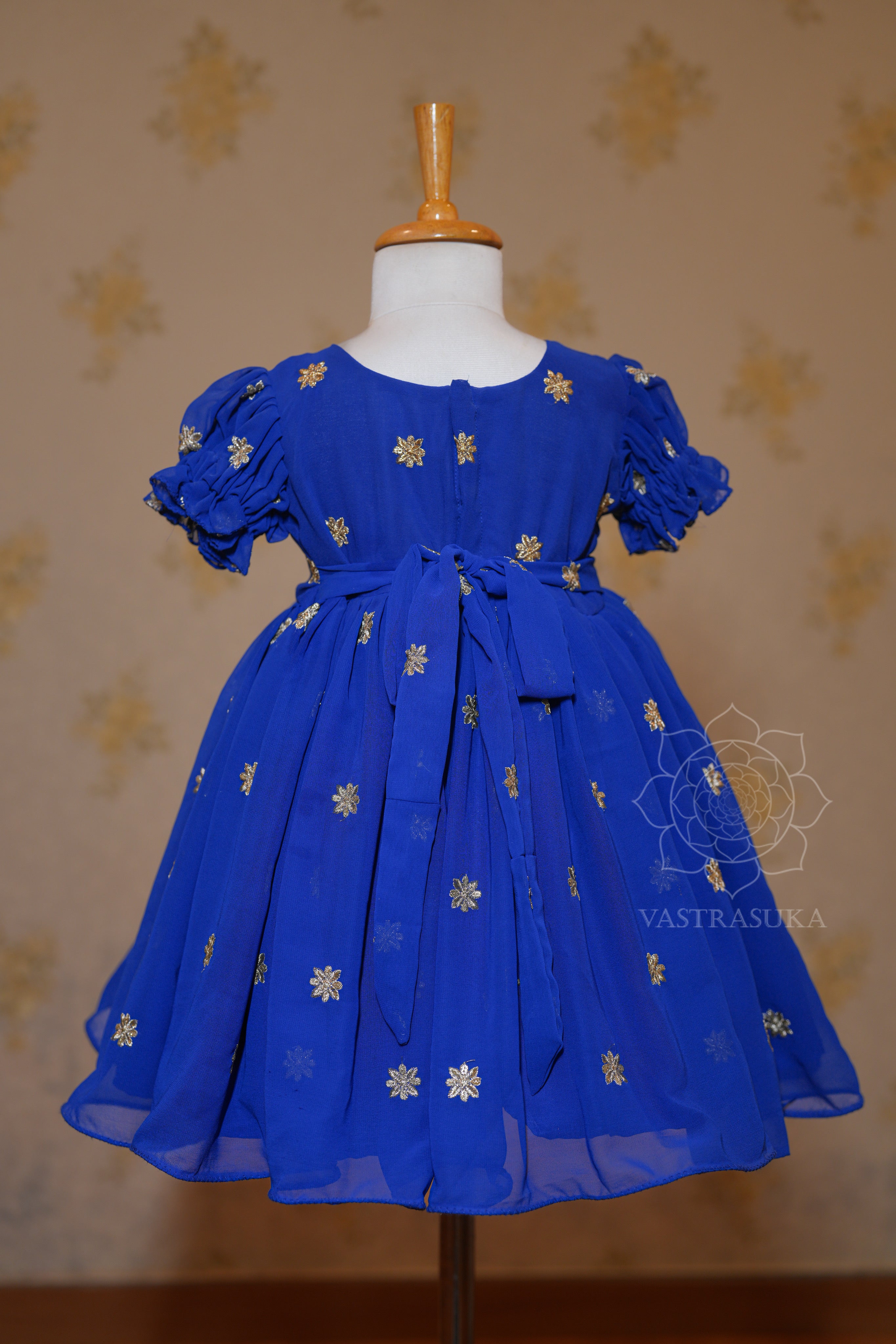 Royal Blue georgette kids dress