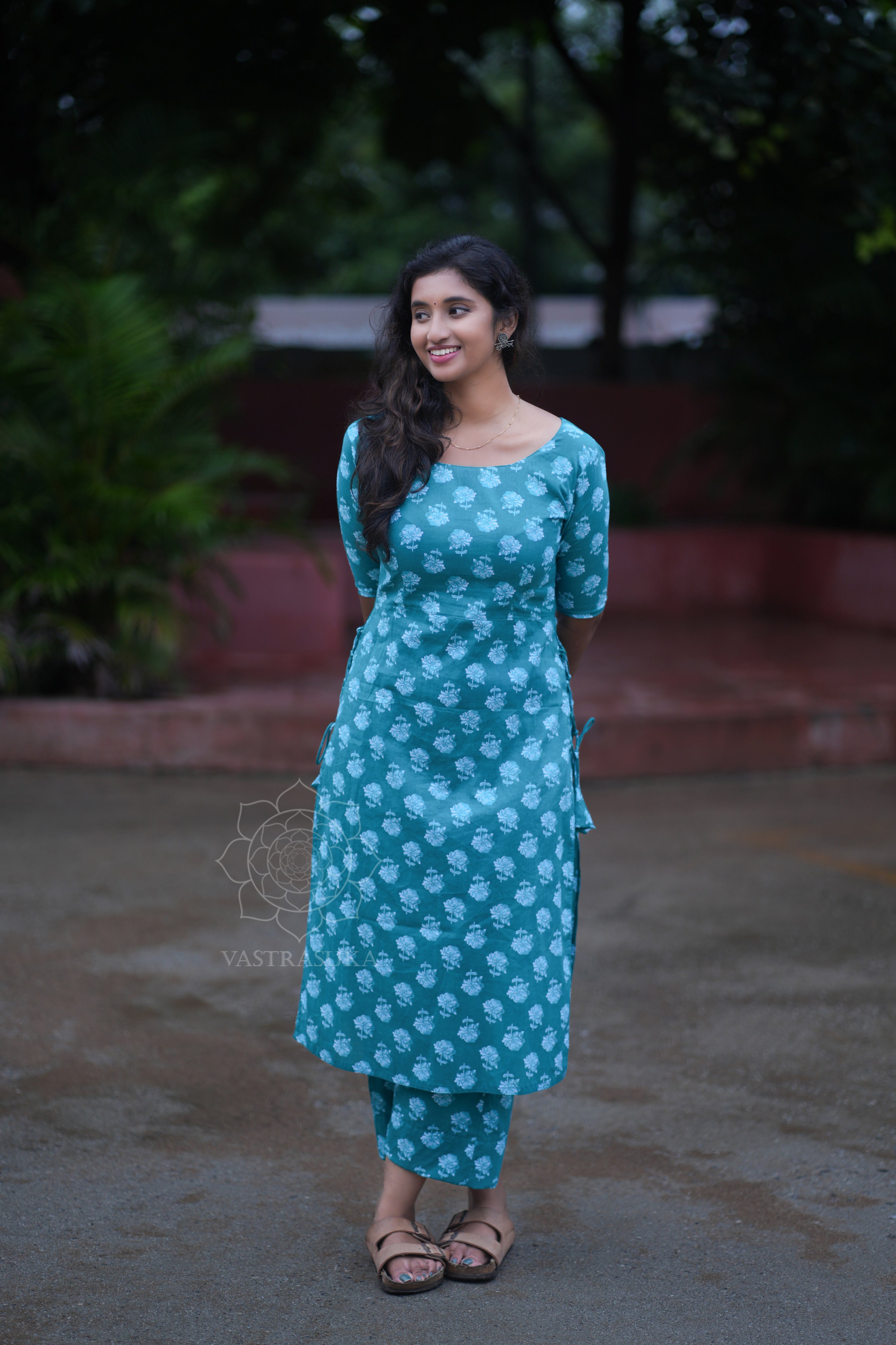Teal Blue Kurta