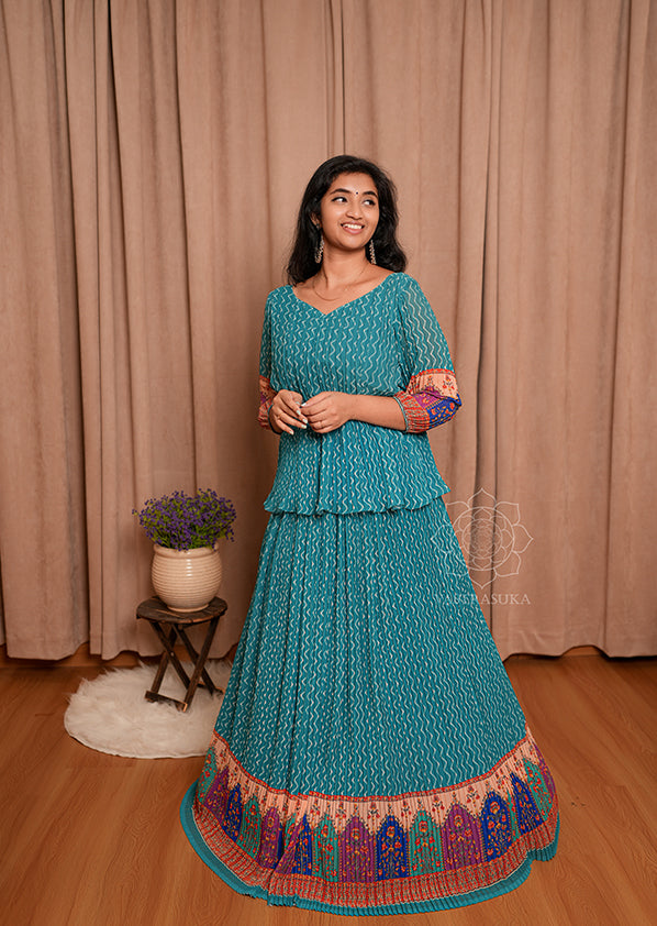 Teal Bandhini