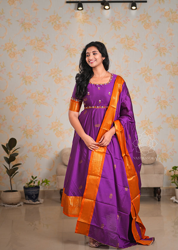 Violet Orange Soft Silk