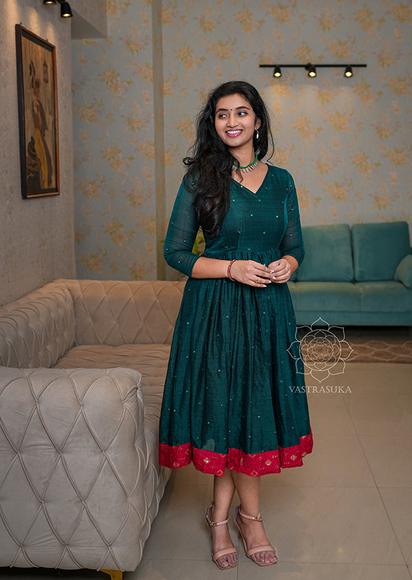 Bottle Green Sharara Set