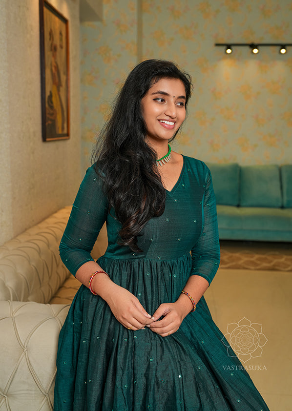 Bottle Green Sharara Set