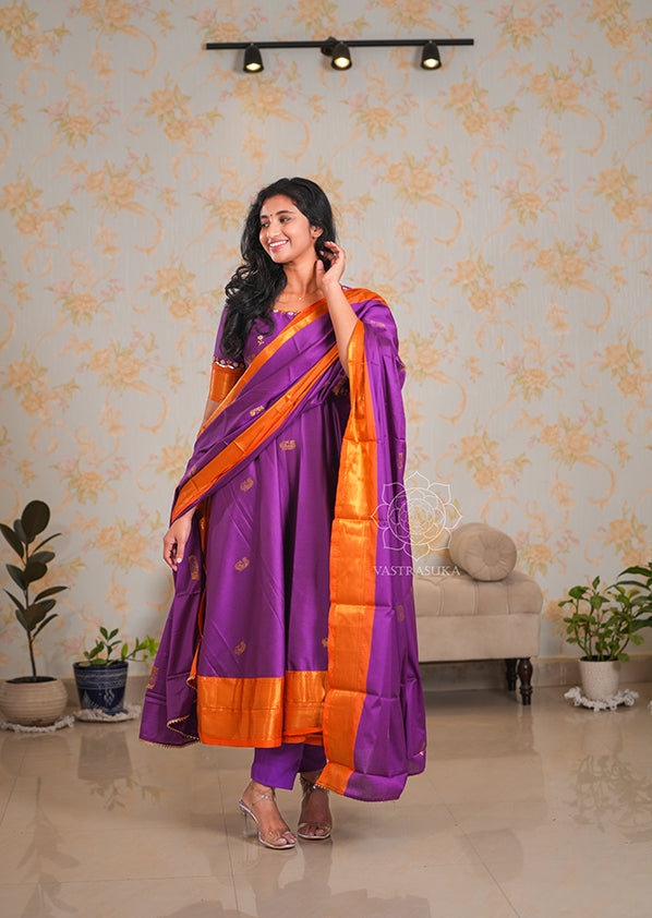 Violet Orange Soft Silk