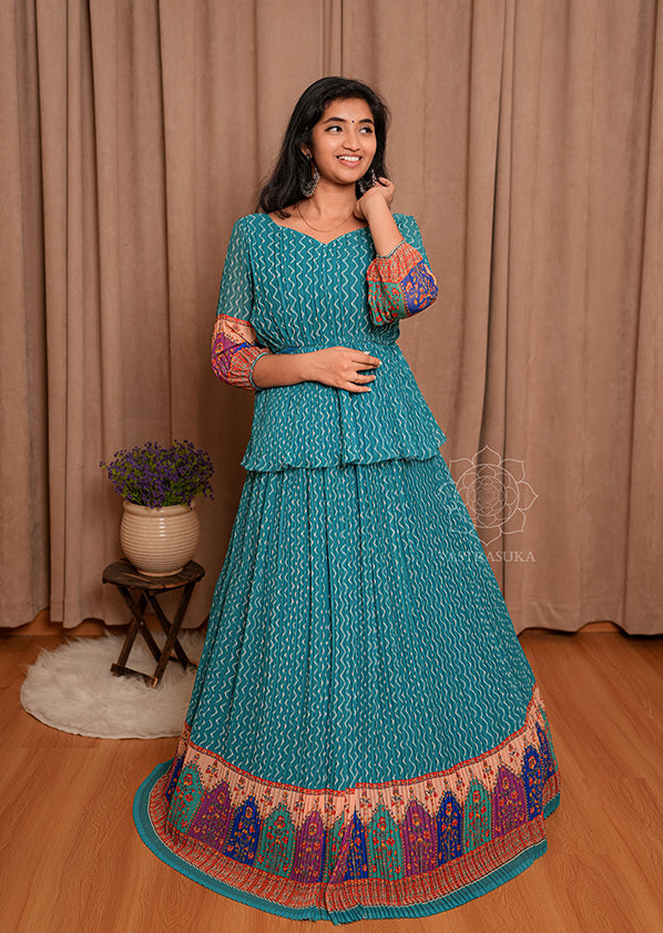 Teal Bandhini