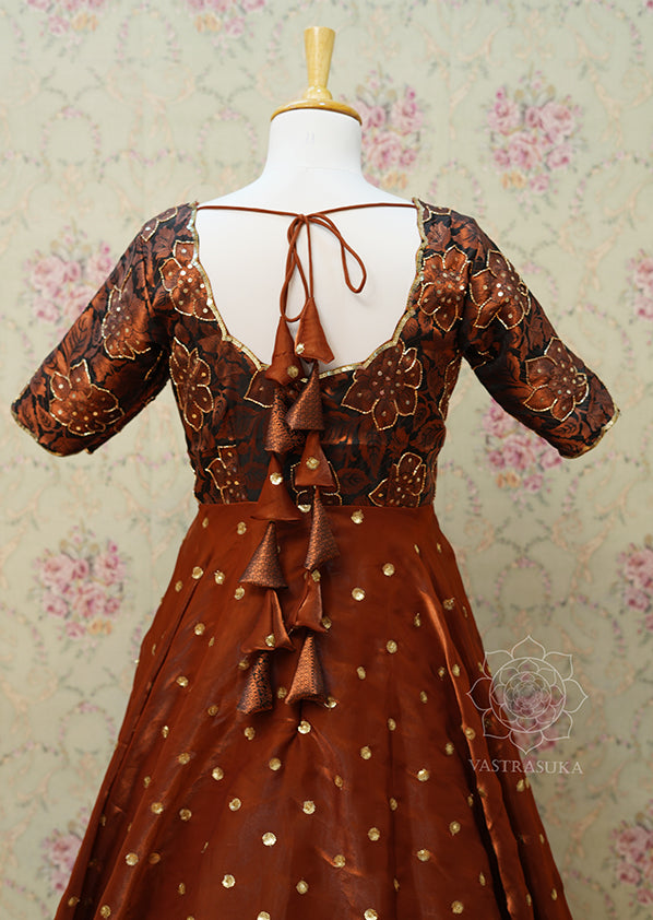 Bronze Space Silk Long Dress Vastrasuka Bronze Space Silk Long Dress Vastrasuka