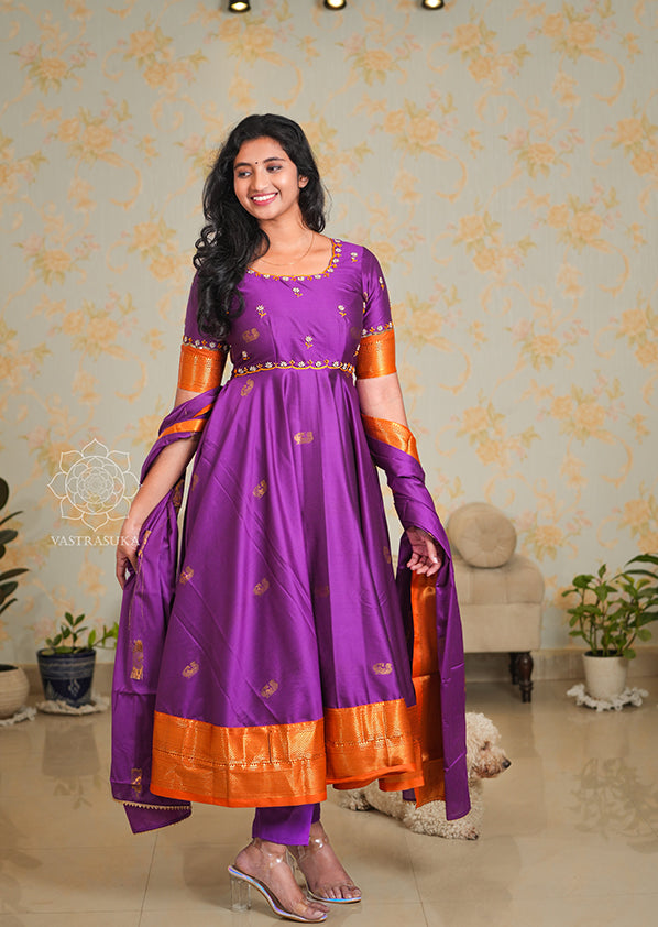 Violet Orange Soft Silk