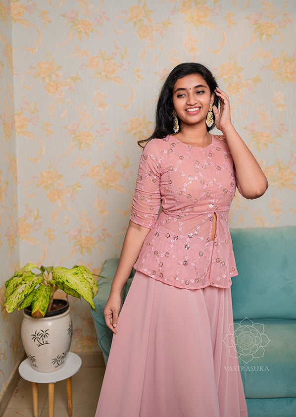 Baby Pink Sharara Set