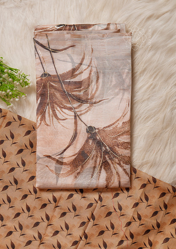 Beige Silk Tissue Saree