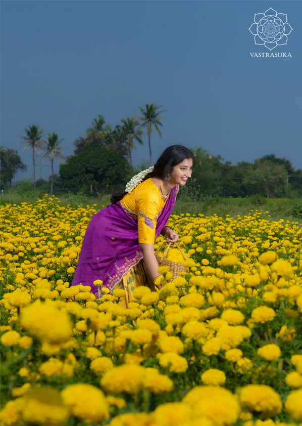 Yellow Paithani