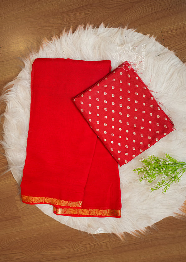 Red Georgette Saree