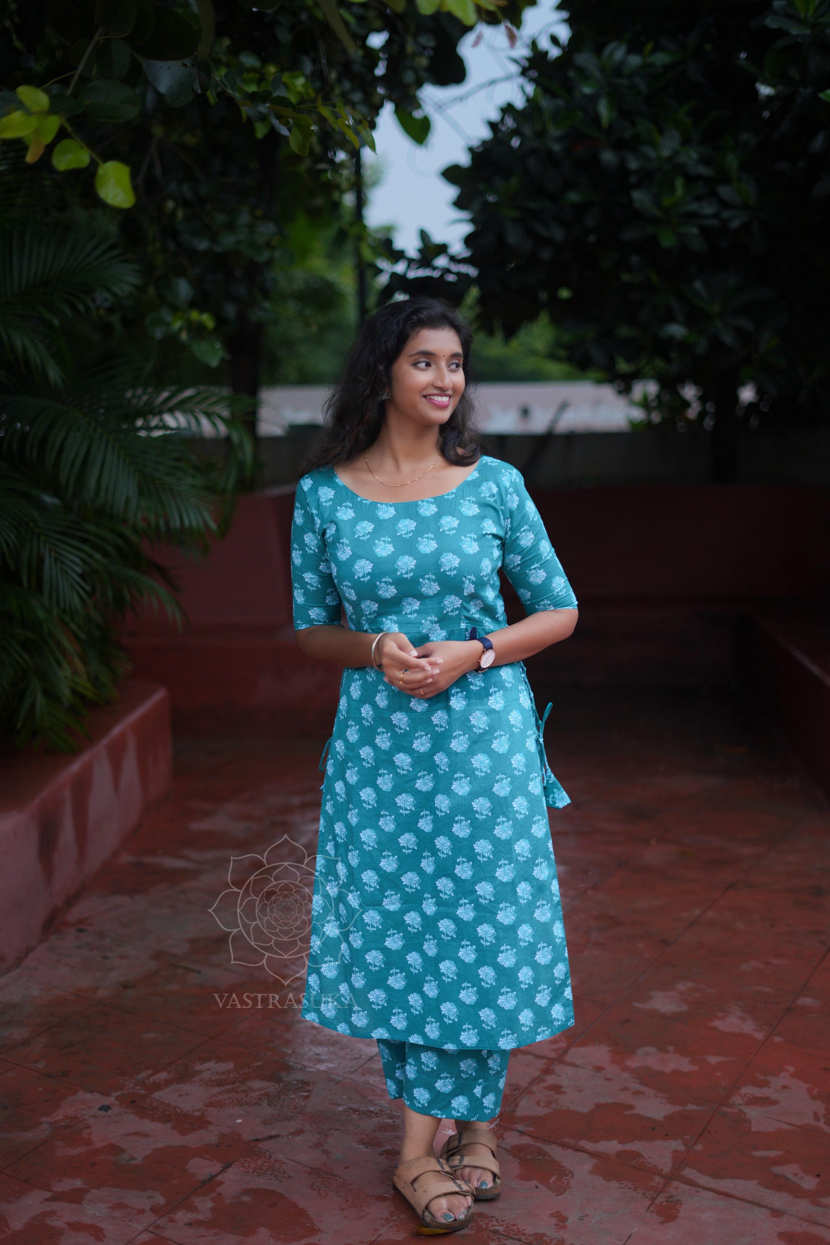 Teal Blue Kurta