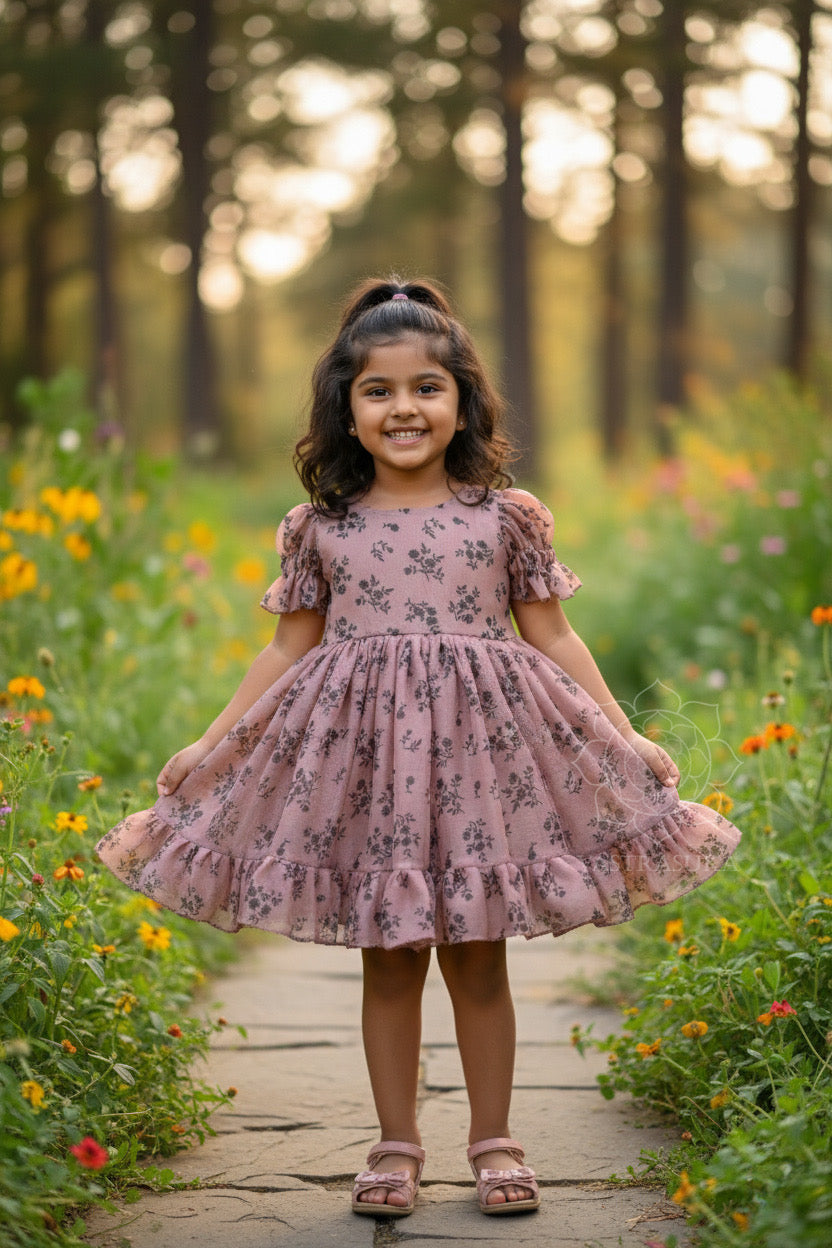 Light Chocolate Chiffon frock