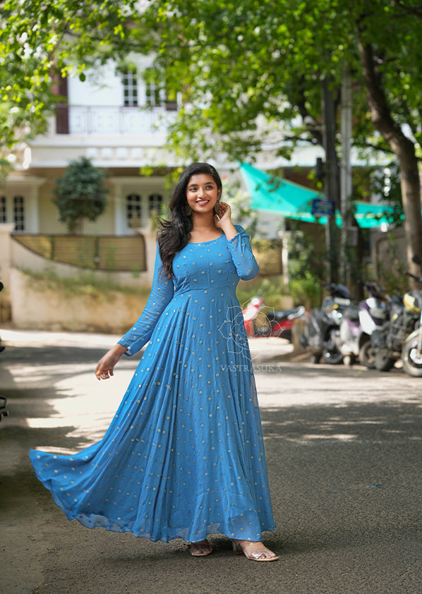 Azure Blue Without Dupatta Azure Blue Without Dupatta
