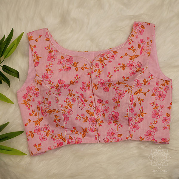 Baby Pink Floral Blouse