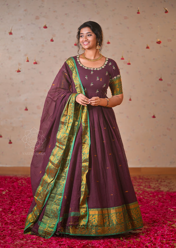 Dark wine Handloom