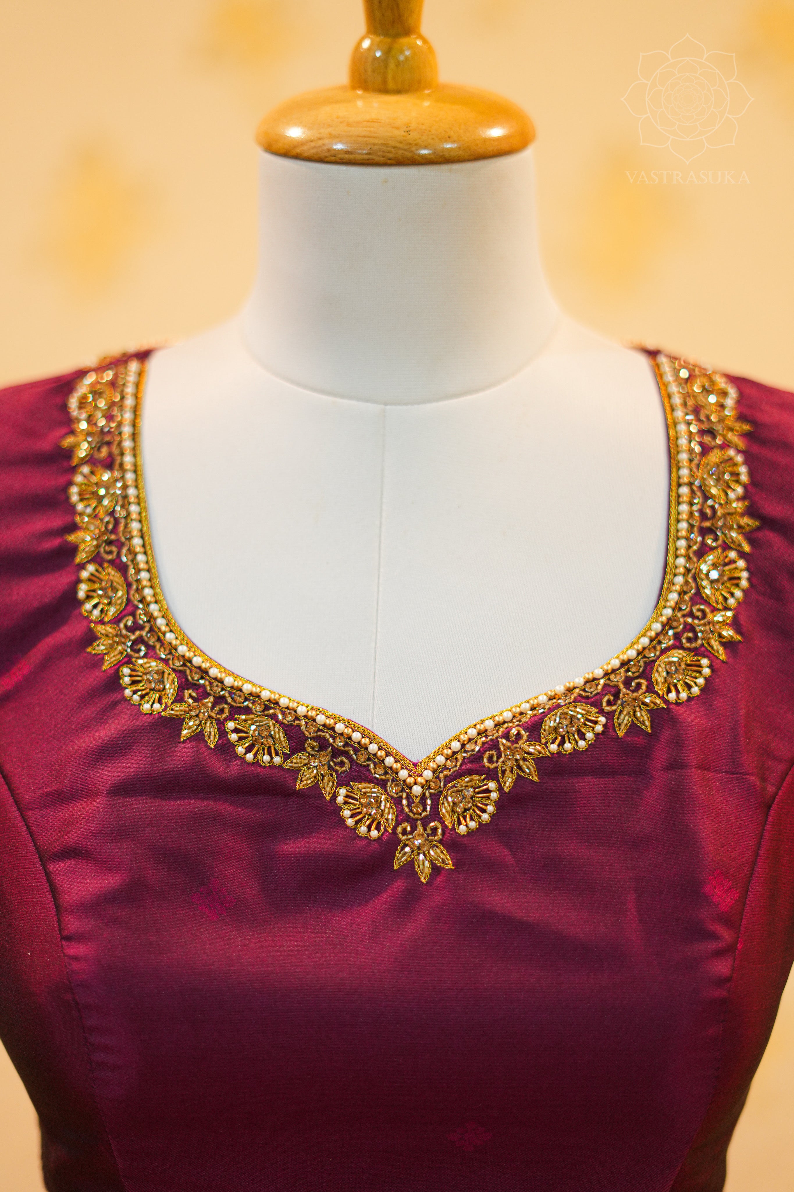 Wine Banaras half saree