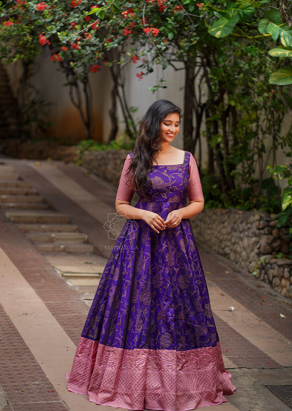 Anarkali With Banaras Dupatta Party Wear Dress Designs | Designer dresses,  Party wear dresses, Indian sari dress