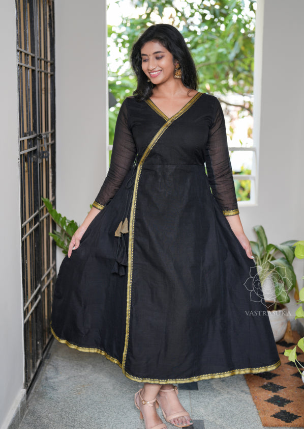 Black Wrap Style Anarkali