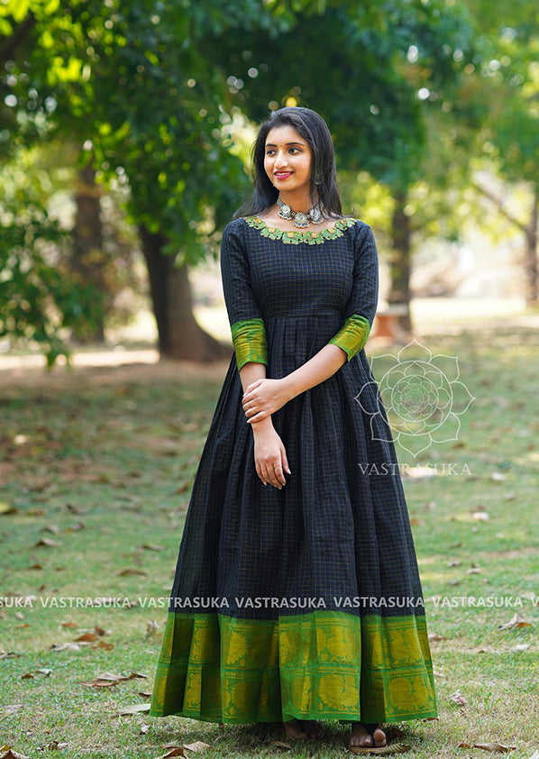 Long Frock Sungudi Gowns Online Dress Code Nemali ? Dress Details: Long Sungudi Cotton Gown Long Frock Sungudi Gowns Online Dress Code Nemali ? Dress Details: Long Sungudi Cotton Gown