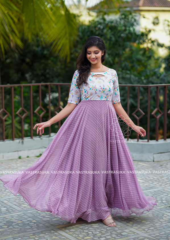Lilac Chiffon Long Dress Vastrasuka Lilac Chiffon Long Dress Vastrasuka