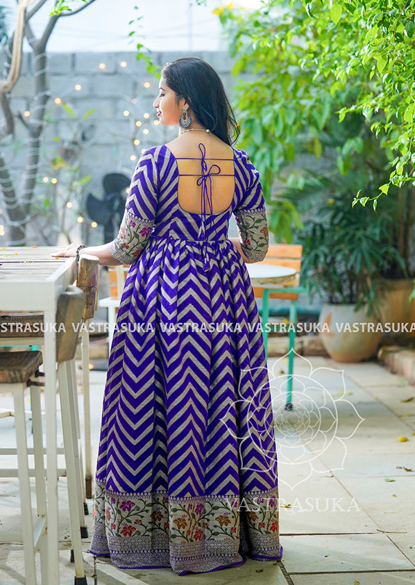 Banaras Zigzag Paithani Dress Vastrasuka Banaras Zigzag Paithani Dress Vastrasuka
