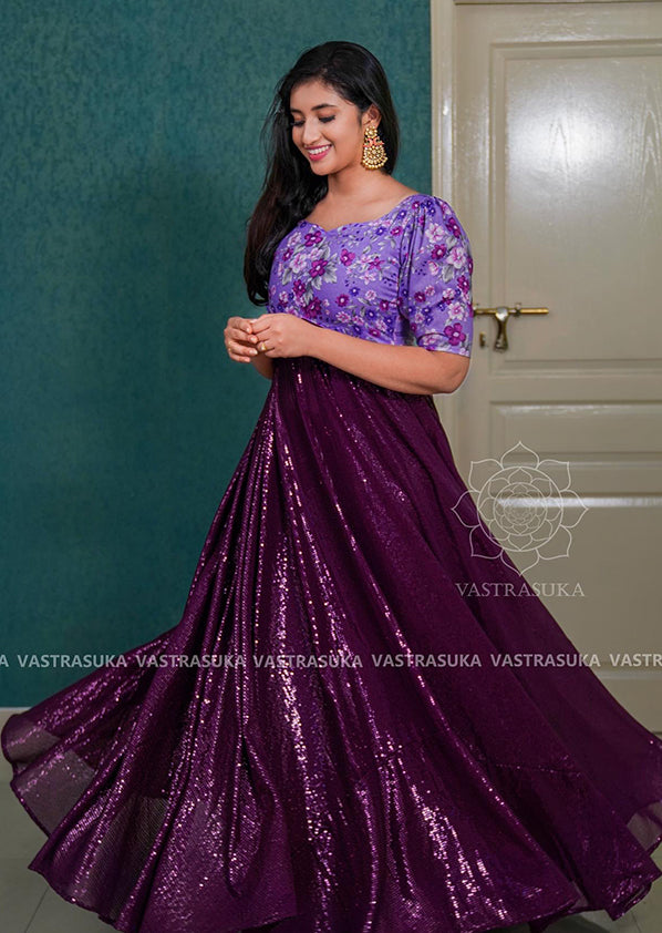 Purple Colour SENHORA MIR 33 Designer Wedding Wear Heavy Georgette Top  Skirt With Dupatta Collection 2048 - The Ethnic World