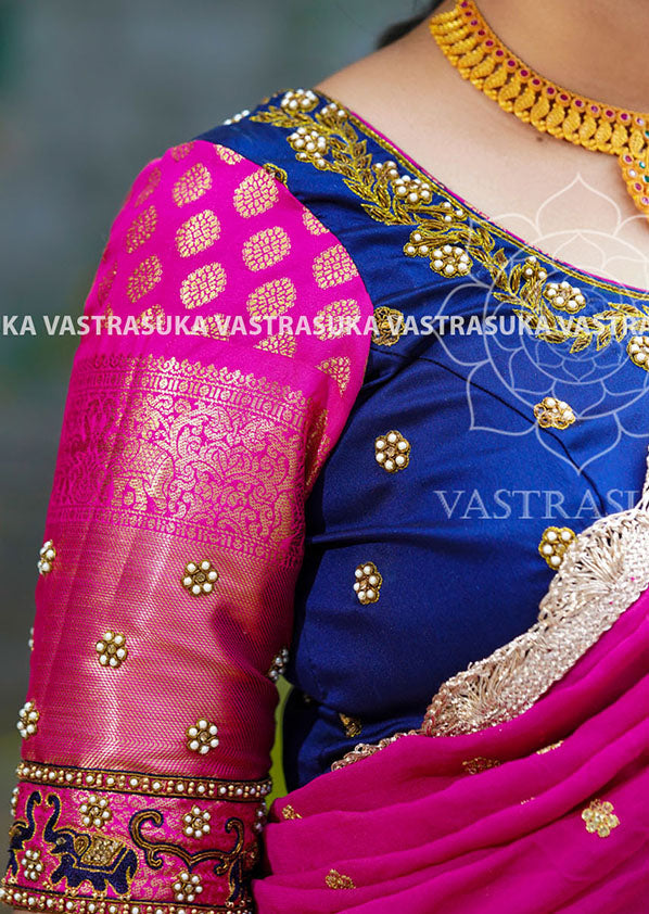 Royal Blue Half Saree