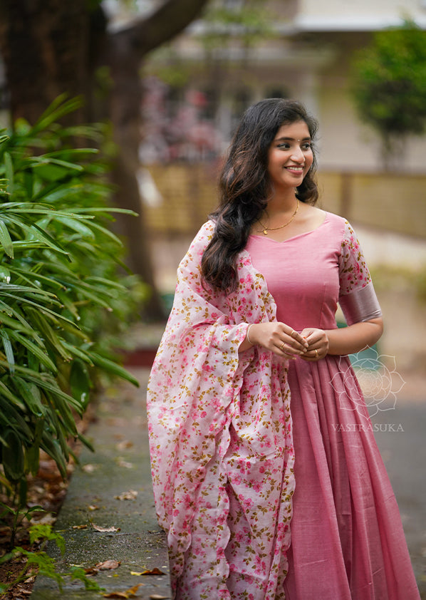 Peach Pink Mangalagiri Vastrasuka Peach Pink Mangalagiri Vastrasuka